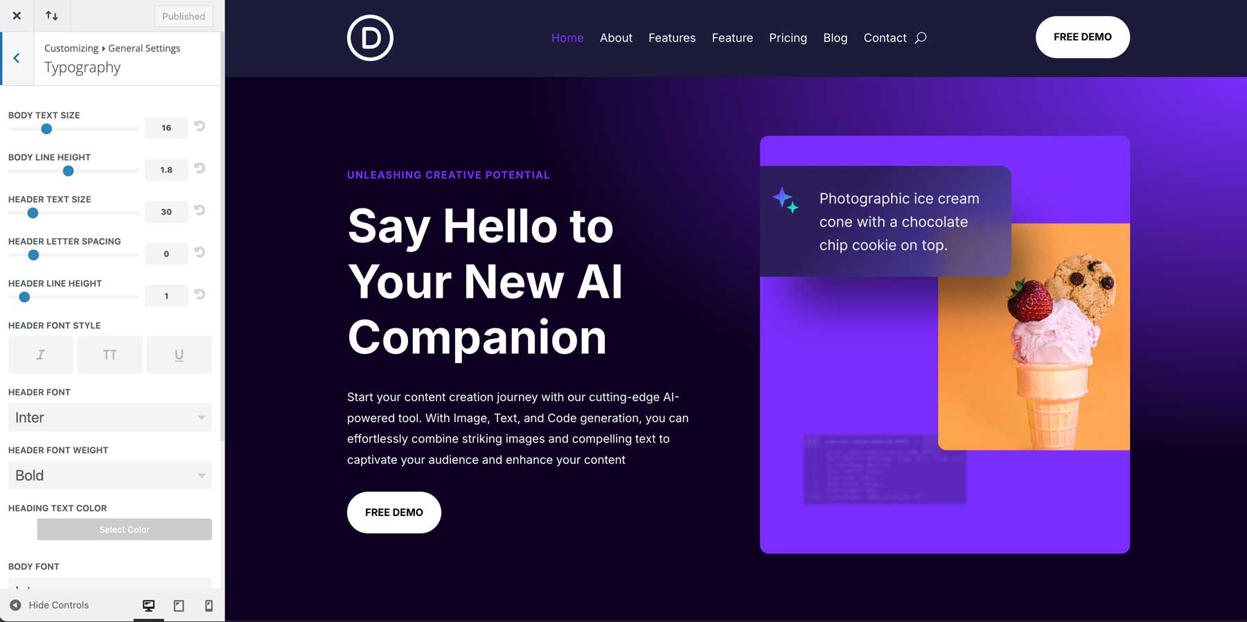 Situs pemula AI untuk Divi