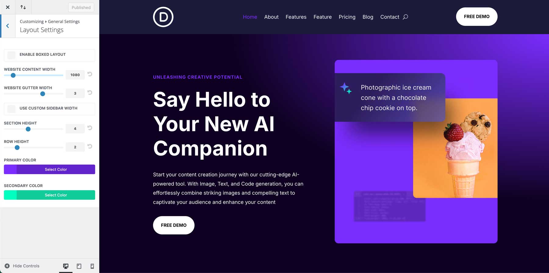 Situs pemula AI untuk Divi