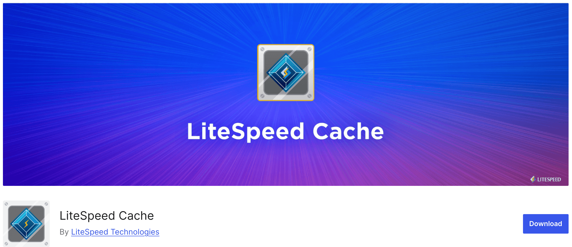 Bu LiteSpeed Cache eklentisinin ekran görüntüsüdür