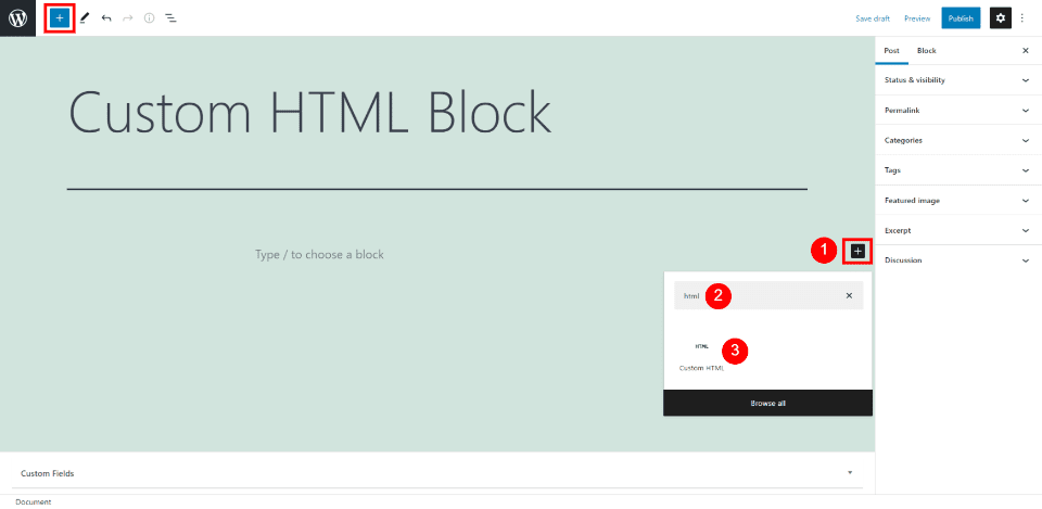 Einbettbares Mailchimp-Formular im WP Block Editor