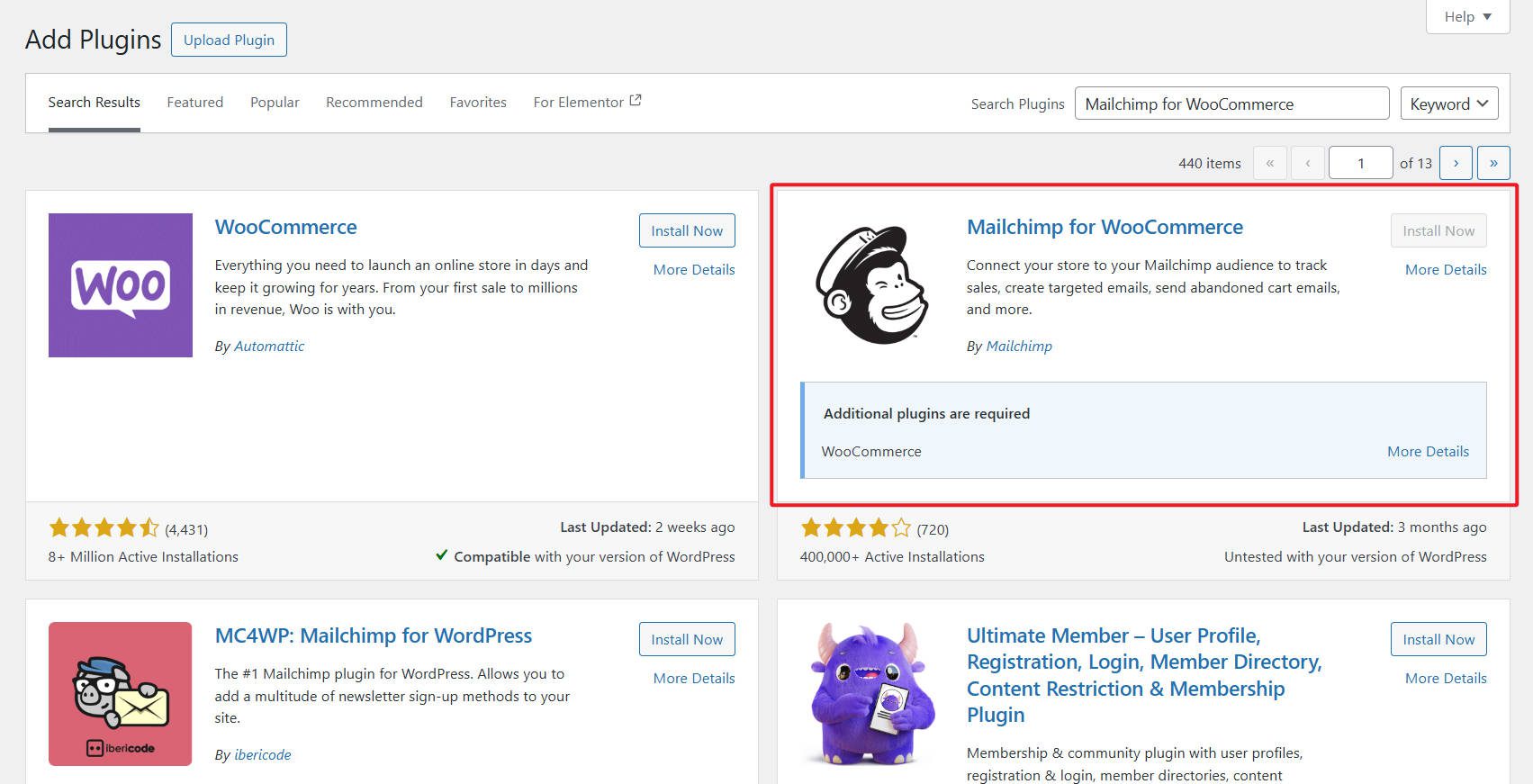 Mailchimp für WooCommerce-Plugin