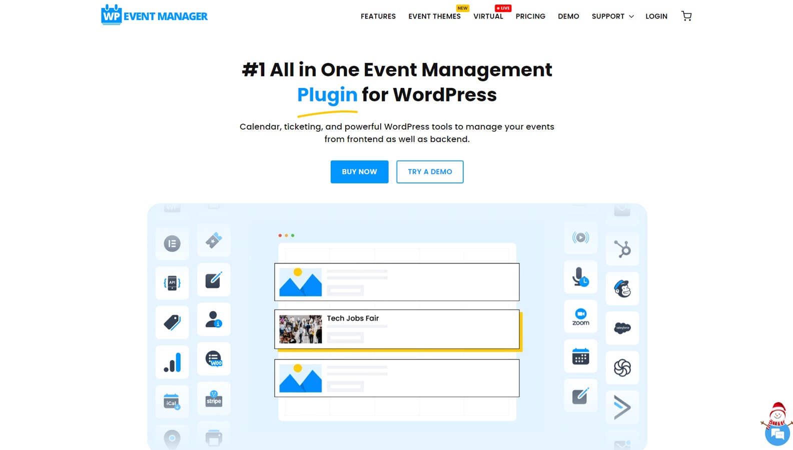 Photographie de WP Event Manager, l'un des meilleurs plugins de calendrier d'événements WordPress avec un tableau de bord d'événements détaillé.