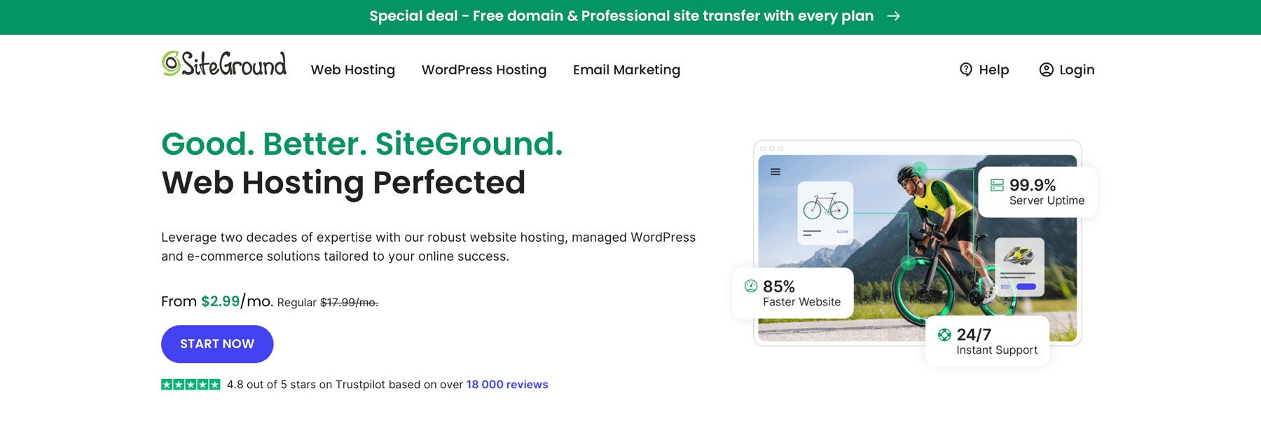Revenda de hospedagem SiteGround
