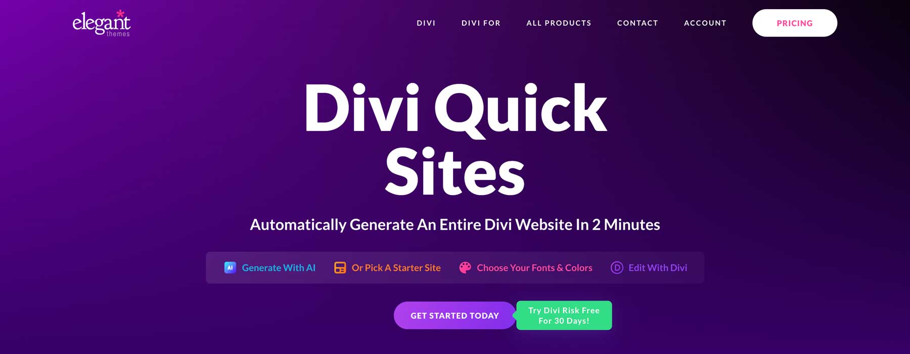 Sites rápidos Divi