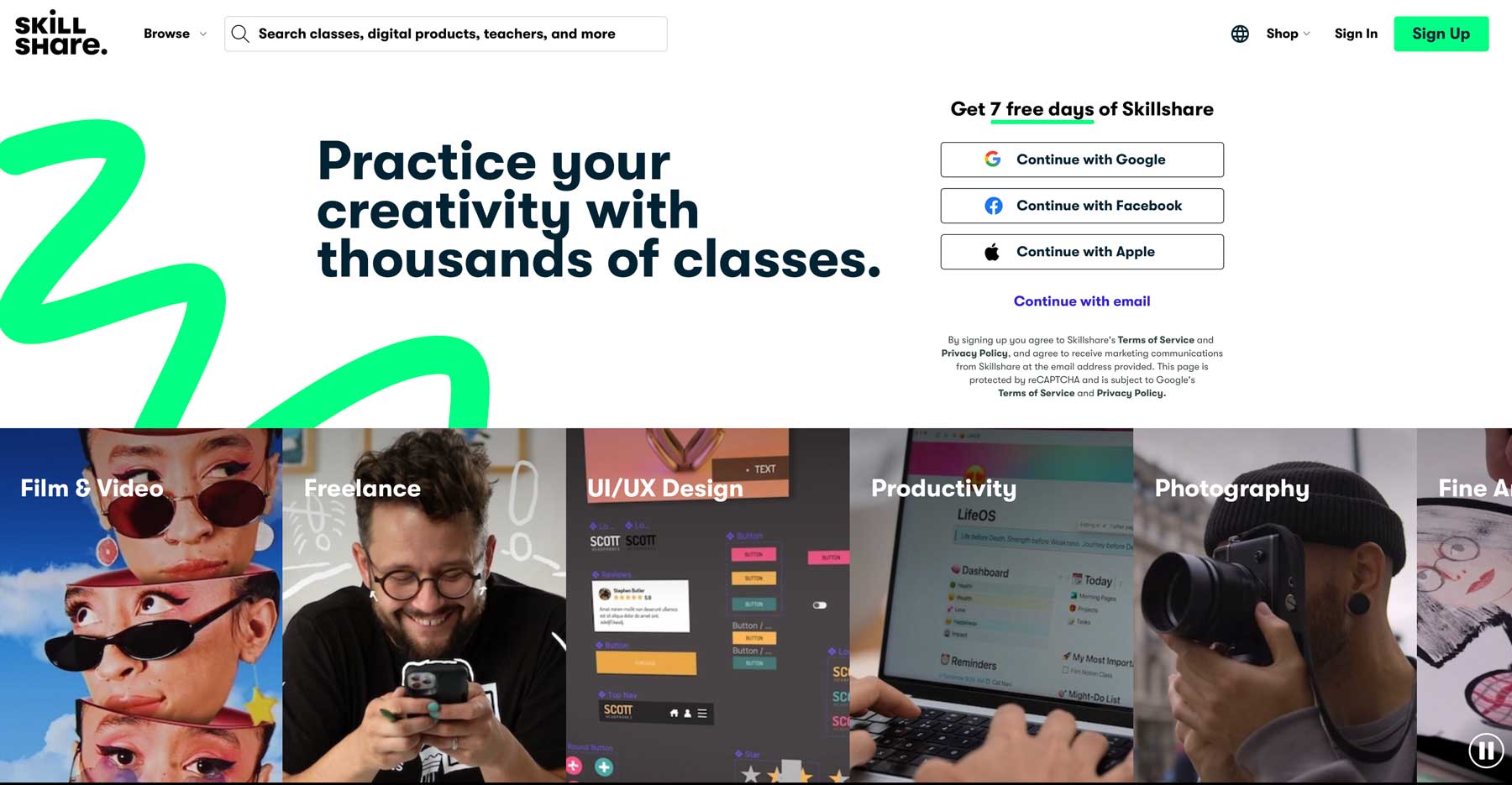 Skillshare pozyskuj klientów zajmujących się projektowaniem stron internetowych