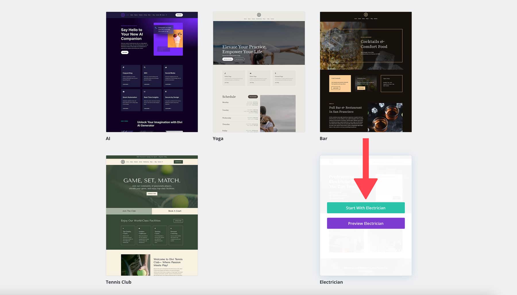 Divi 的电工入门网站