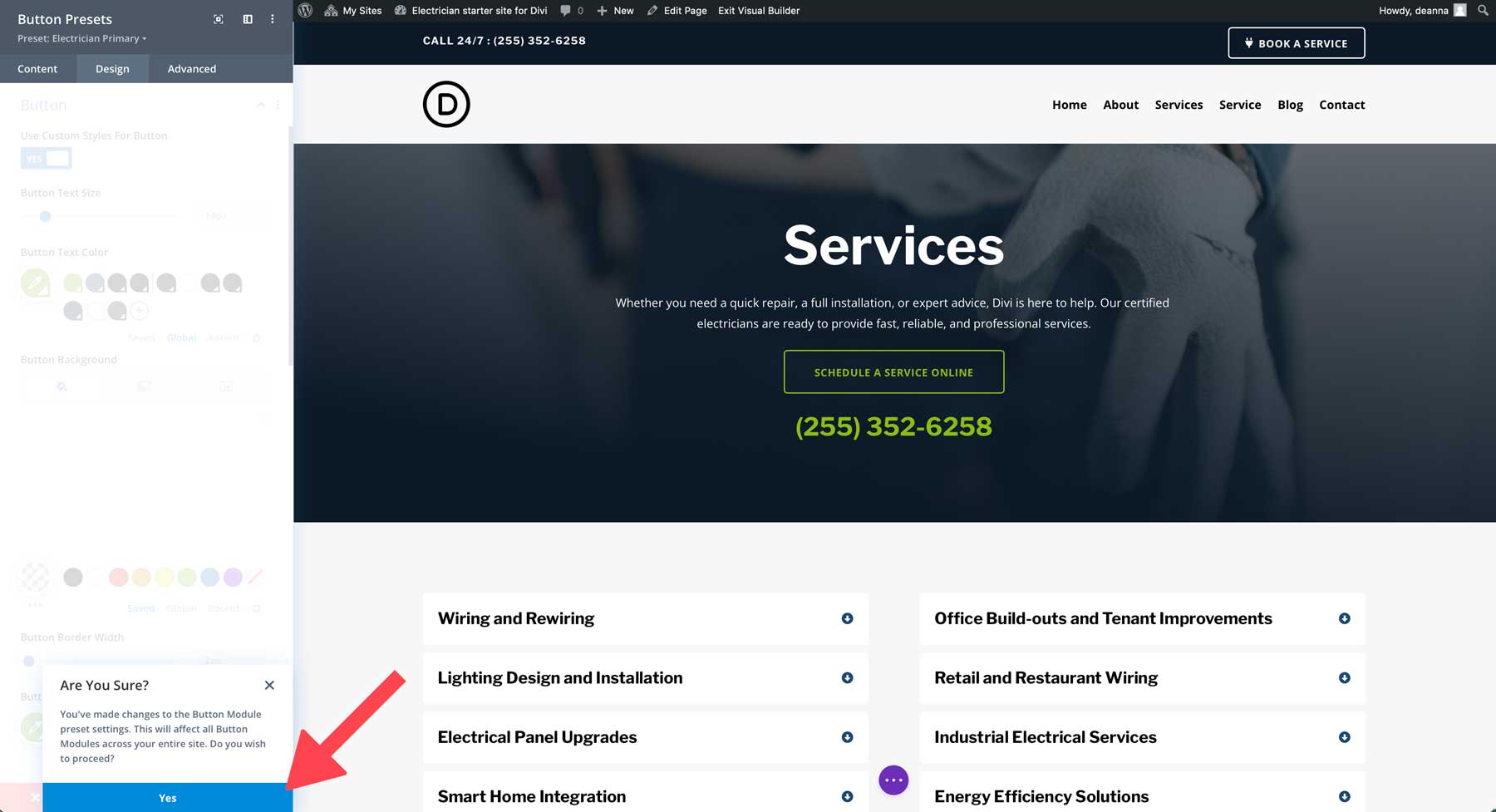 Divi 的电工入门网站