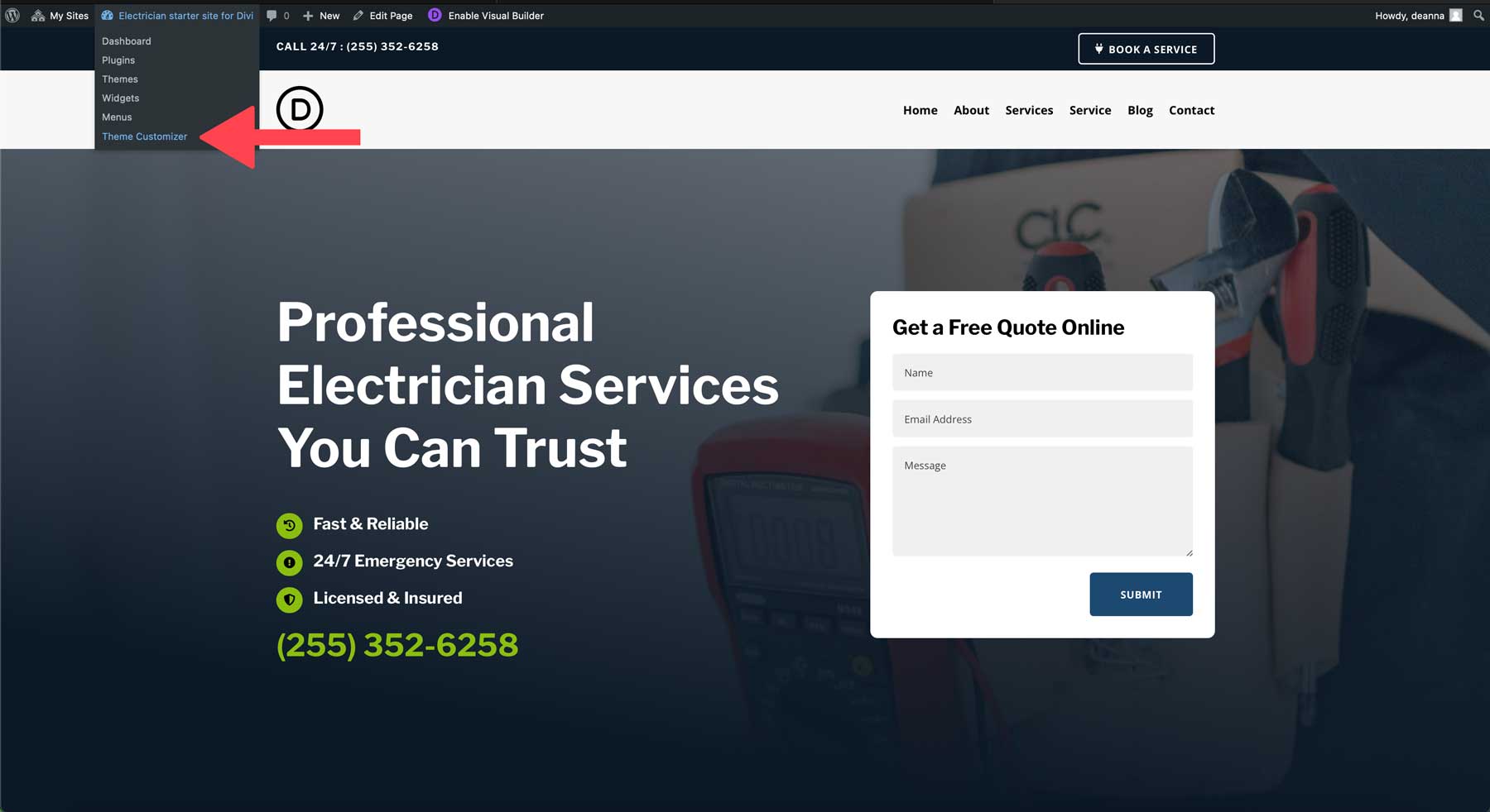 Divi 的电工入门网站