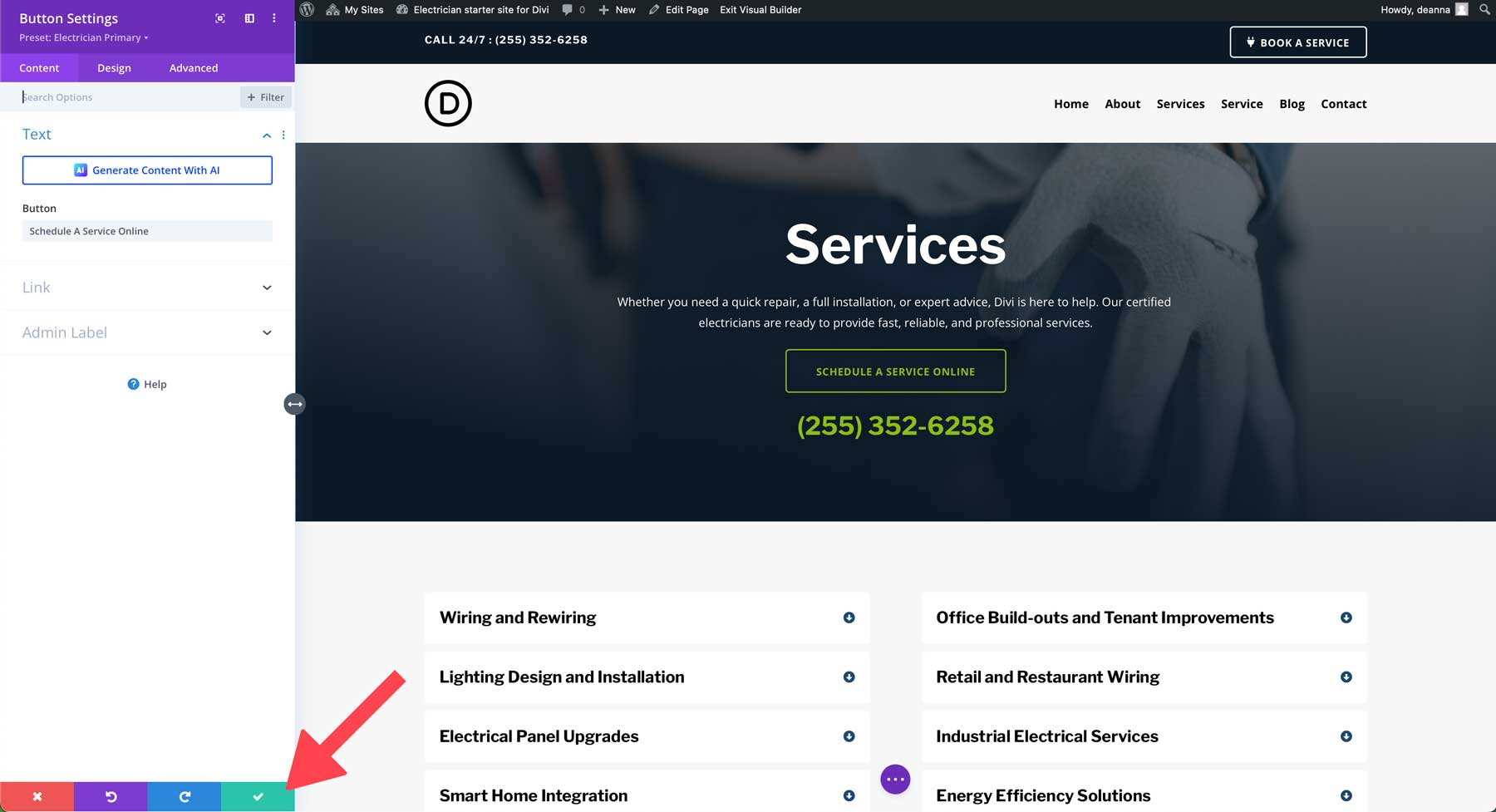 Divi 的电工入门网站
