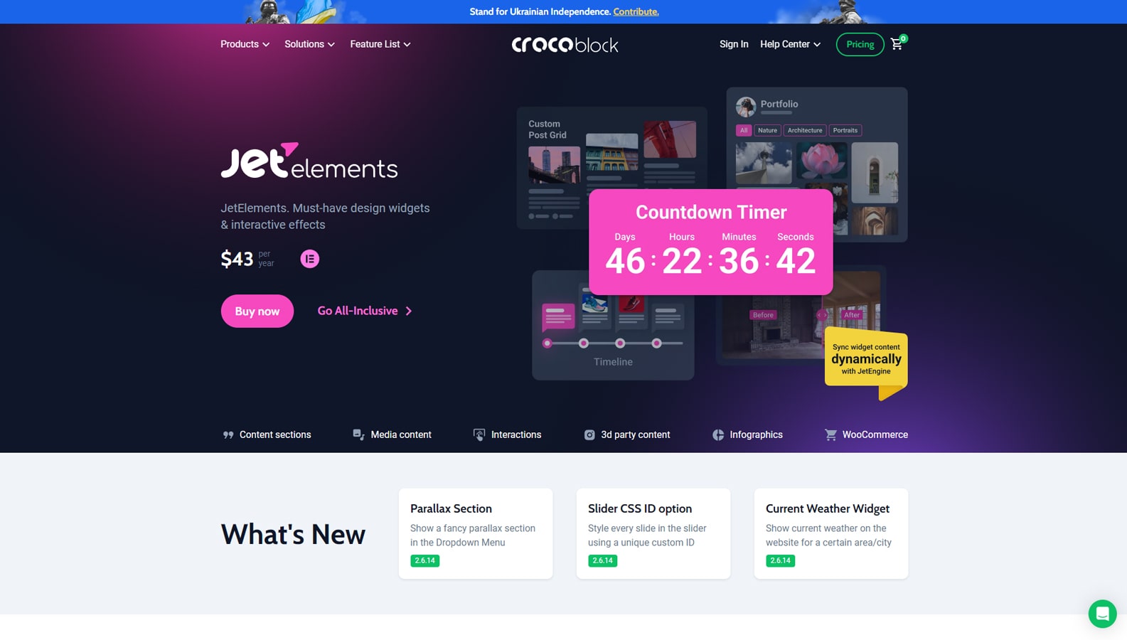 Visuel de JetElements, une alternative premium aux widgets carrousel Elementor gratuits avec synchronisation dynamique du contenu via JetEngine.