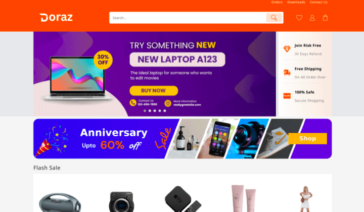 13 najlepszych szablonów stron internetowych, takich jak Flipkart 2 doraz 31333