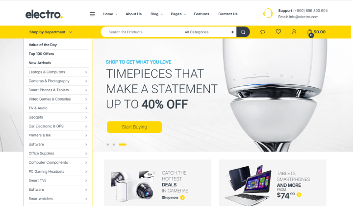 12 melhores modelos para sites WooCommerce em 2025 8 Electro Electronics