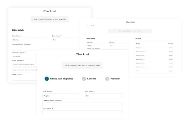 2025 年 WooCommerce 商店的基本模板功能 8 checkout