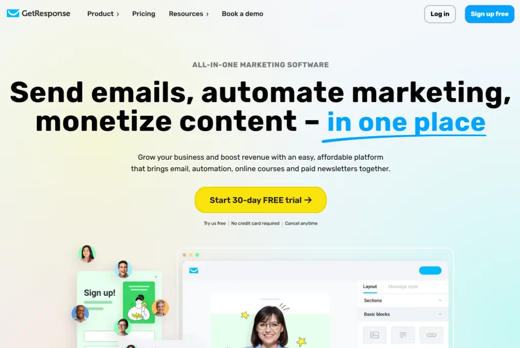 8 melhores alternativas mais baratas para Mailchimp em 2025 6 getresponse 4568