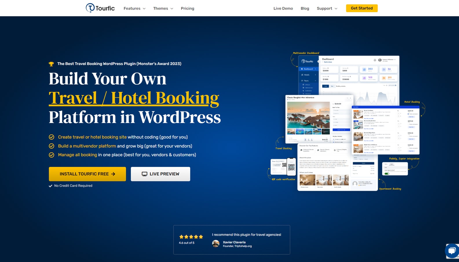 Fotografía de Tourfic, un complemento de WordPress para reservas de viajes con gestión de paquetes de viajes.