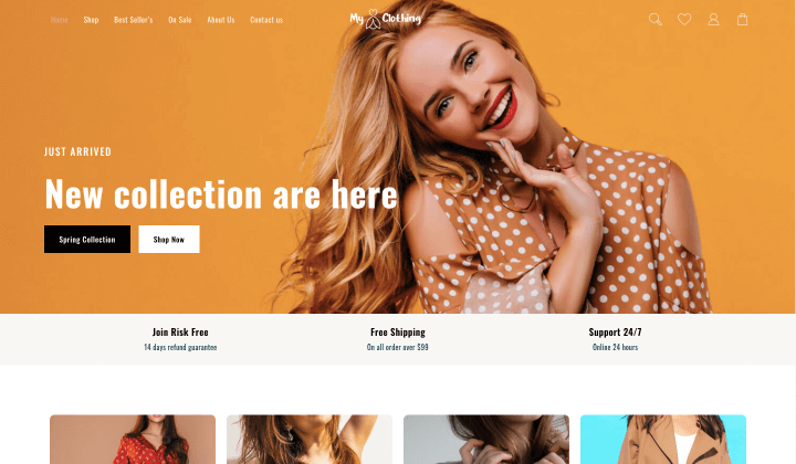 9 เทมเพลต WooCommerce ที่ดาวน์โหลดมากที่สุด 3 Clothing Store Theme Template