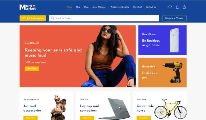 9 เทมเพลต WooCommerce ที่ดาวน์โหลดมากที่สุด 5 multivendor mania 1