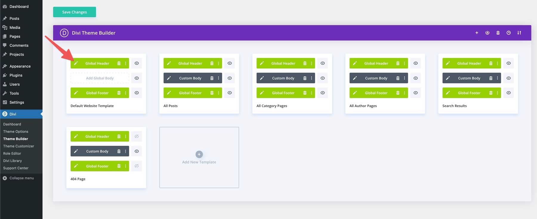 Salon-Startseite für Divi