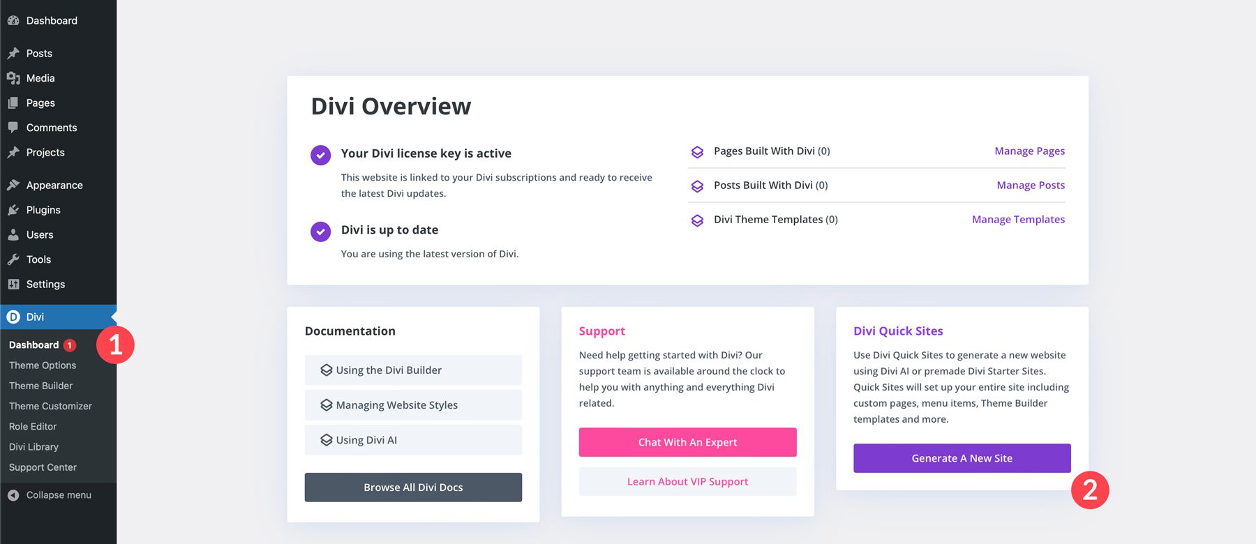 Salon-Startseite für Divi