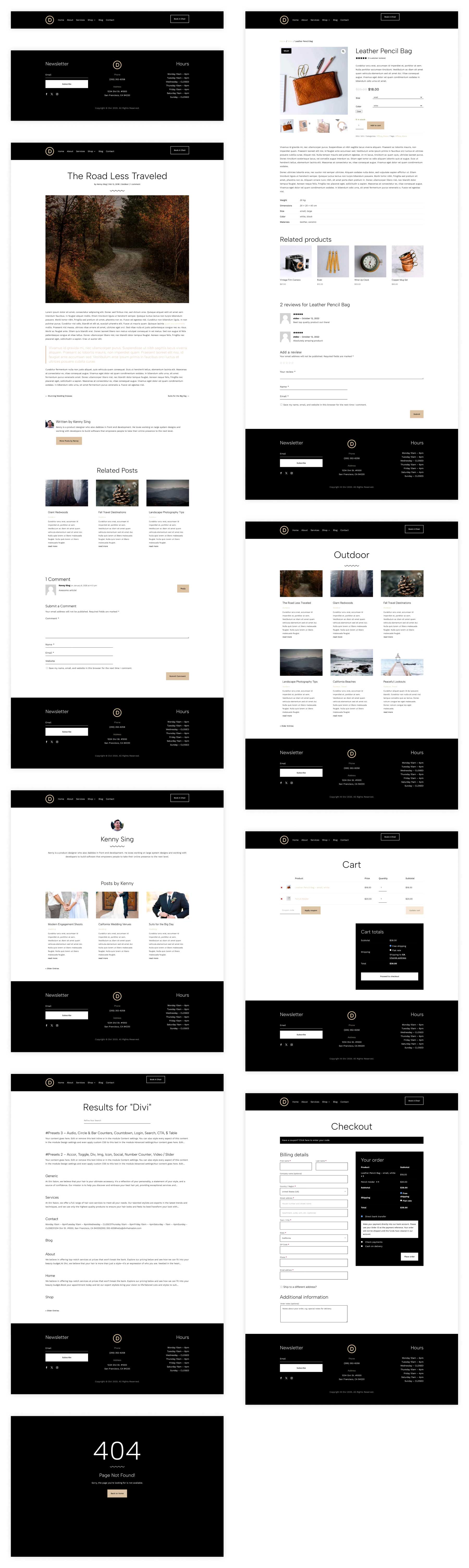 Salon-Startseite für Divi