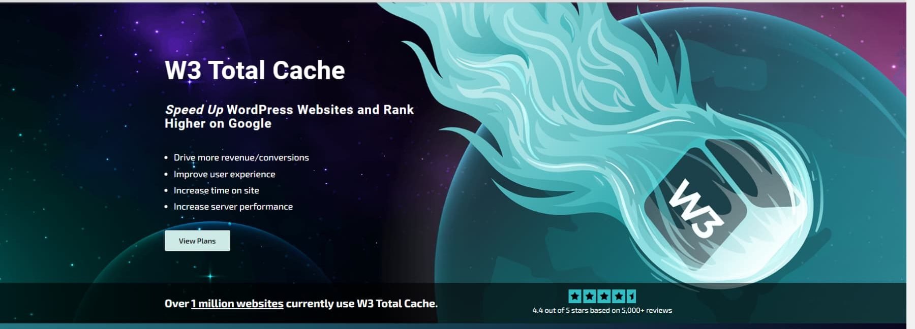w3tc 홈페이지 스크린샷