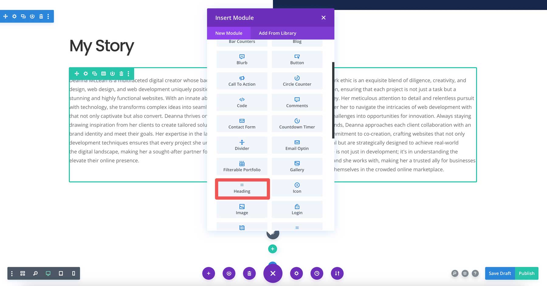 Module de divi