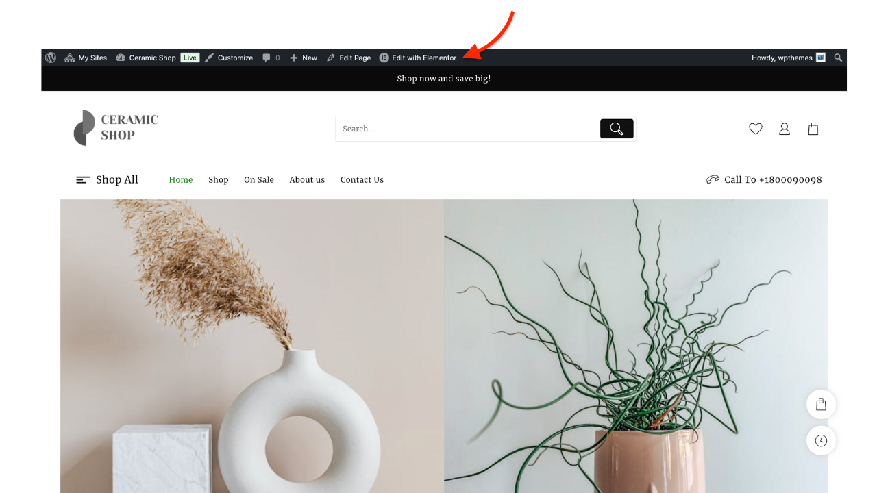 Nueva plantilla de sitio web para la tienda de cerámica (instalación de un solo clic) 26 edit site 323