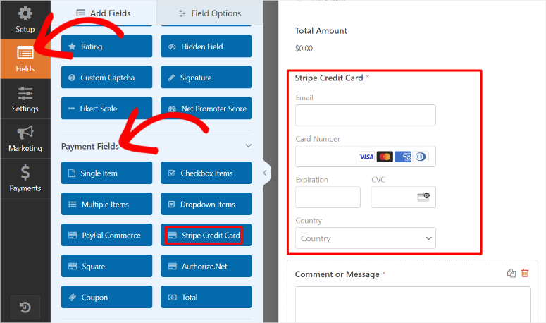 WPFORMS-ADD-Stripe-Field-ISITWP-เครื่องตรวจจับธีม WordPress ฟรี wpforms add stripe field