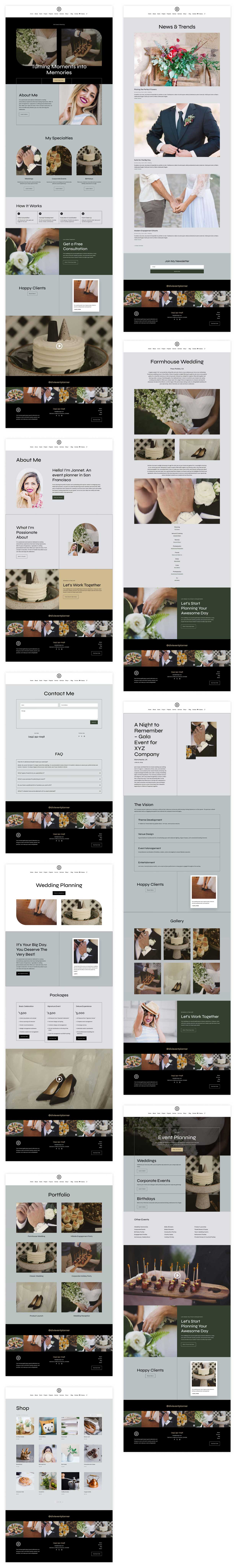 site de démarrage du planificateur d'événements pour divi