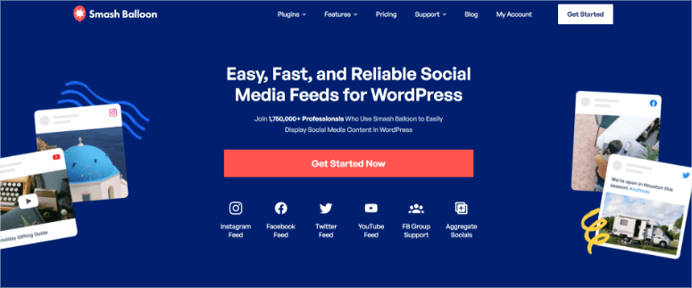 Smashballoon -Homepage - ISITWP - Detektor Tema WordPress Gratis smashballoon homepage