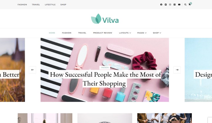 17+ tema blog WordPress gratis terbaik 2025 (super cepat) 5 Vilva