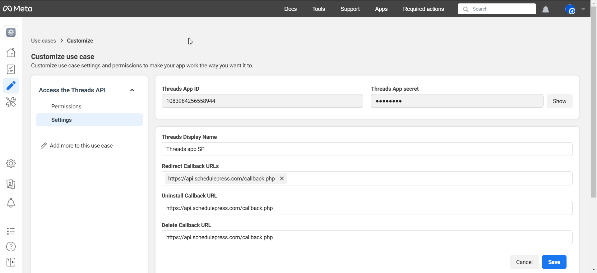الخطوة 3: قم بإنشاء مؤشرات الترابط API وإضافة أشخاص إلى تطبيقك 3 3. Add People to Your App After Creating Threads API 3