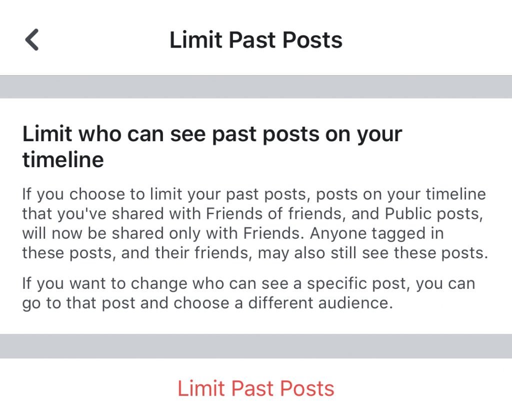 listă restricționată pe facebook