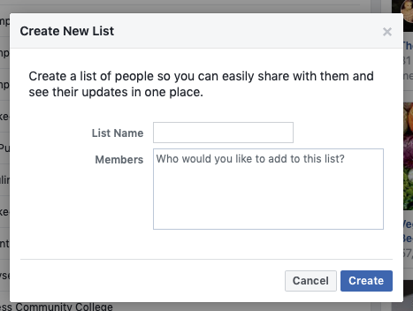listă restricționată pe facebook