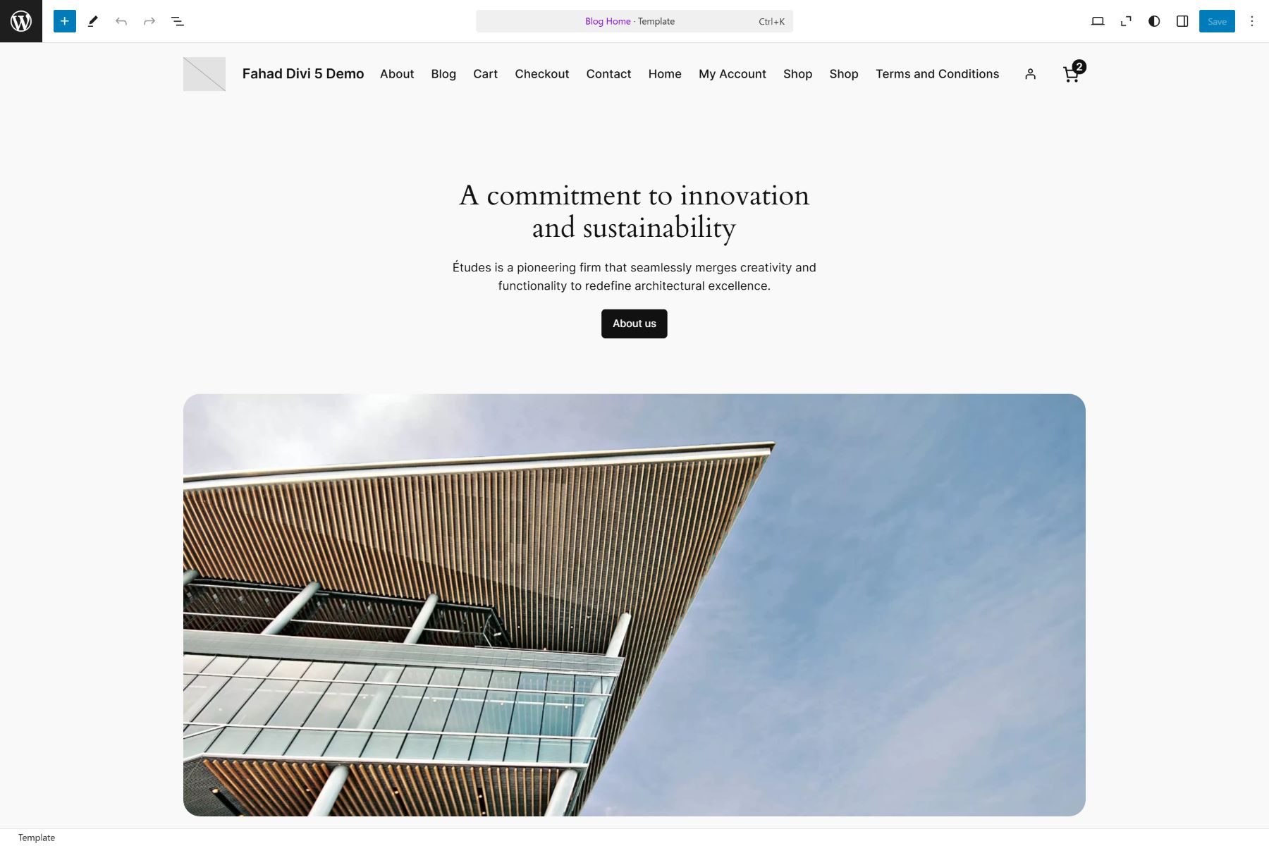 Exemple de thème WordPress par défaut