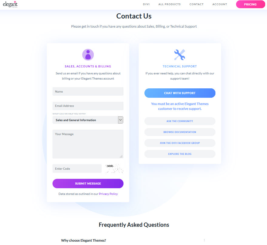 Cea mai bună pagină de contact WordPress