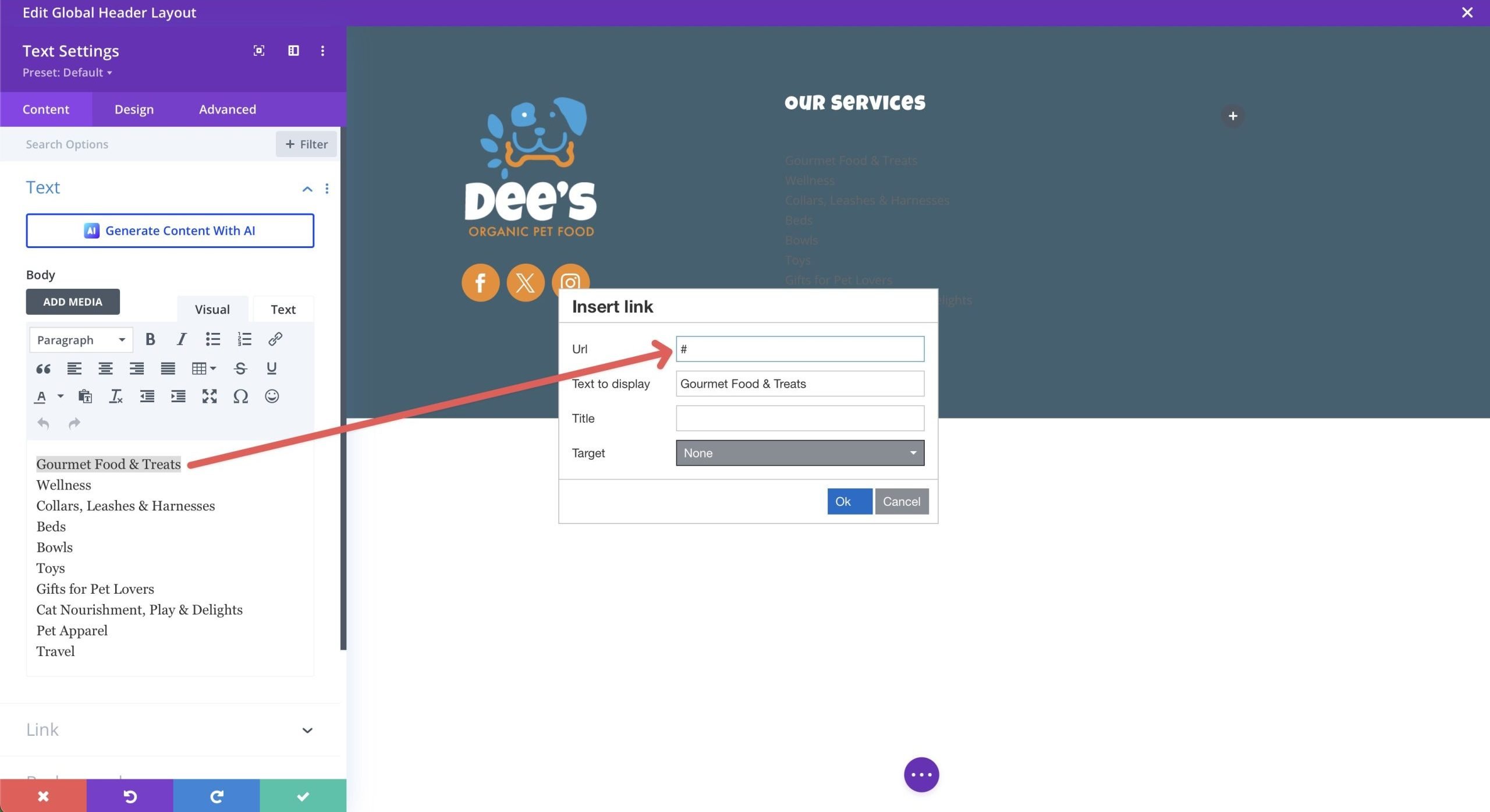 cara mendesain footer