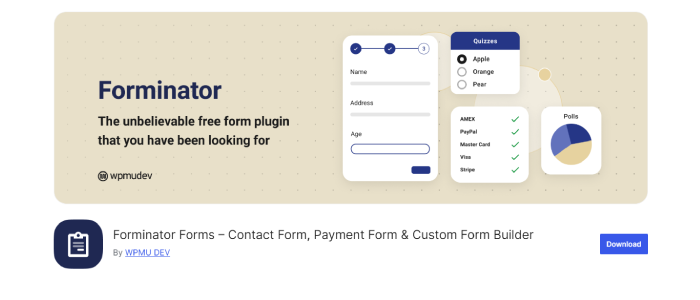 7 WPForms -Alternativen, mit denen Sie erstaunliche Formulare erstellen können 5 Forminator Form