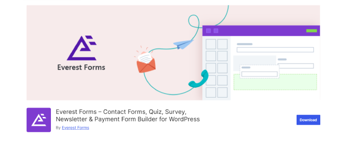 7 WPForms Alternativen, mit denen Sie erstaunliche Formulare erstellen können 3 Everest forms 1
