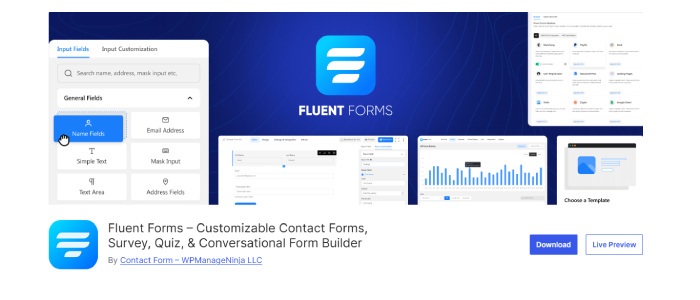 7 WPForms -Alternativen, mit denen Sie erstaunliche Formulare erstellen können 4 Fluent Form