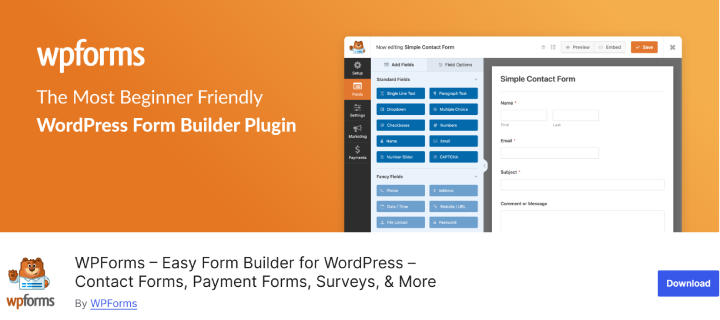 7 plugin per aumentare le tariffe di conversione del tuo negozio WooCommerce 6 wpforms