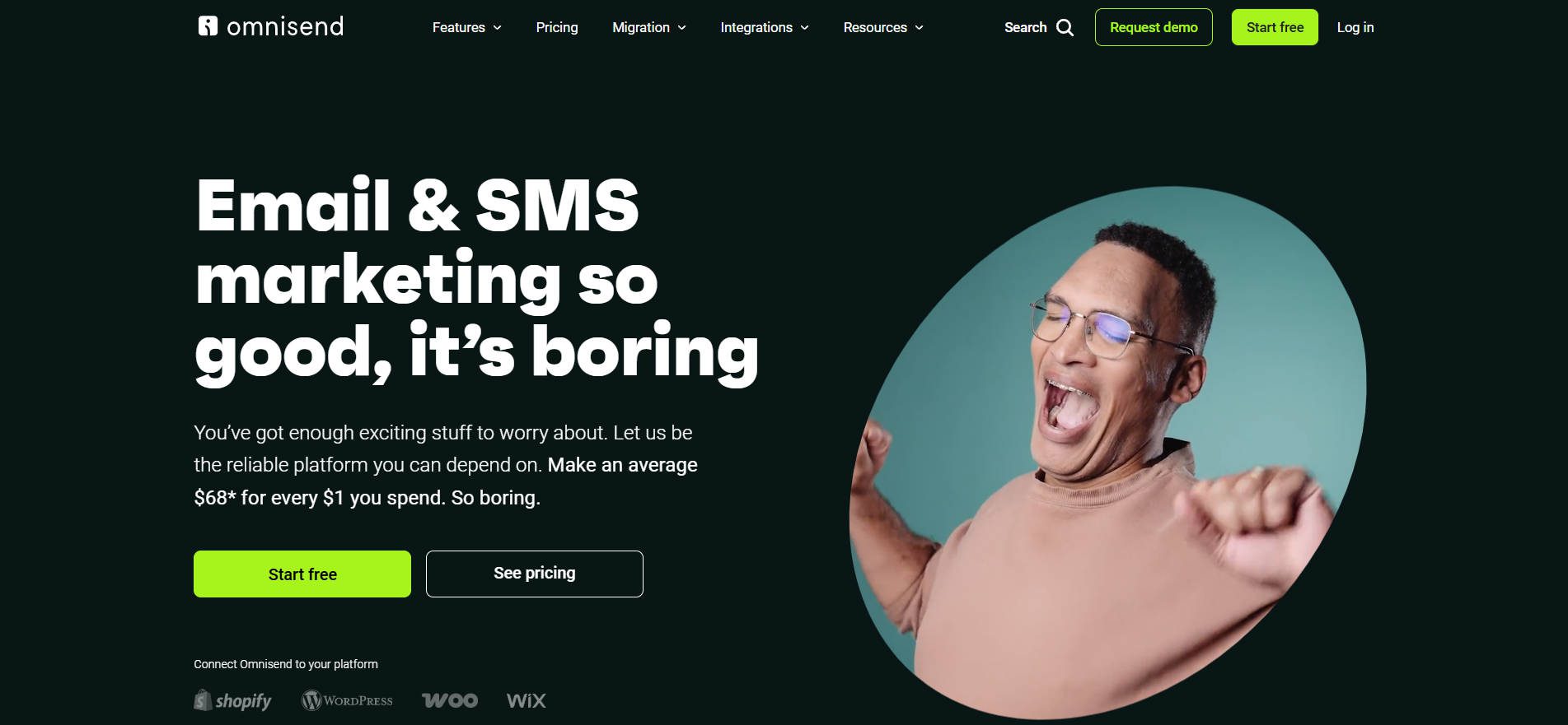 Omnisend Homepage feb 2025