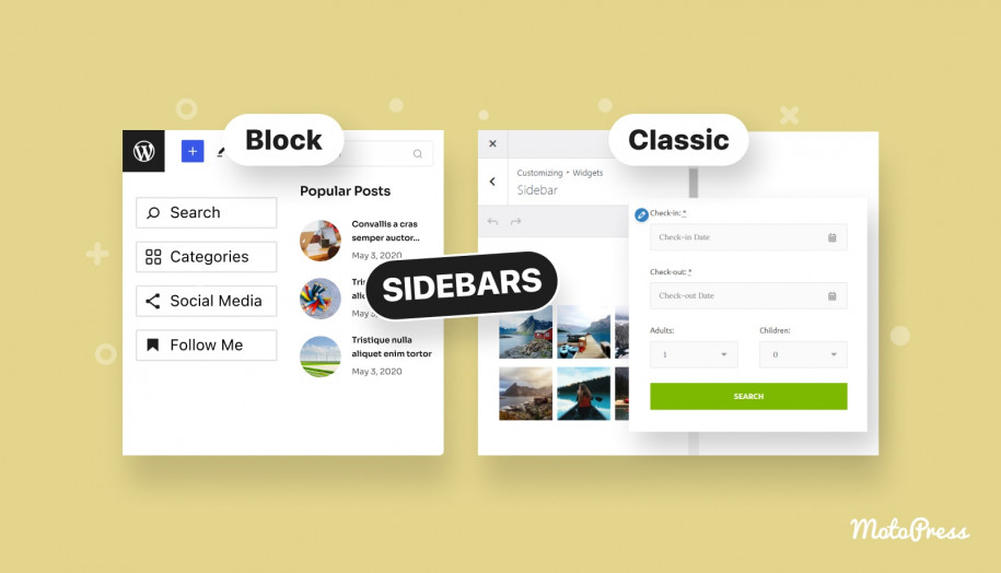 Paski boczne WordPress - motywy klasyczne i blokowe.