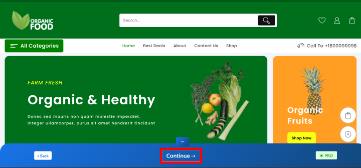 قالب موقع ويب جديد لمتجر الأطعمة العضوية (تثبيت بنقرة واحدة) 24 organic food 2