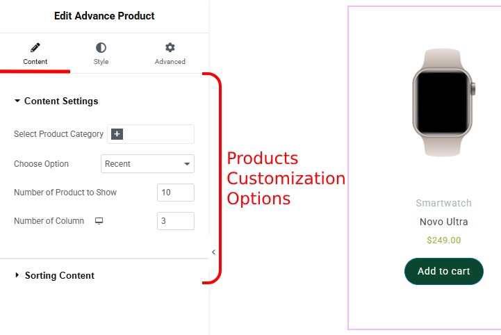 如何使用Elementor 25创建自定义WooCommerce产品页面 Elemento Products Content