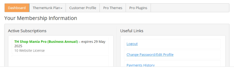 メンテナンスサービス用の新しいWebサイトテンプレート(ワンクリックインストール)8 member area login