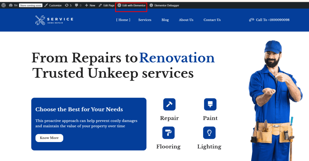 メンテナンスサービス用の新しいWebサイトテンプレート(ワンクリックインストール)24 maintenence services elementor