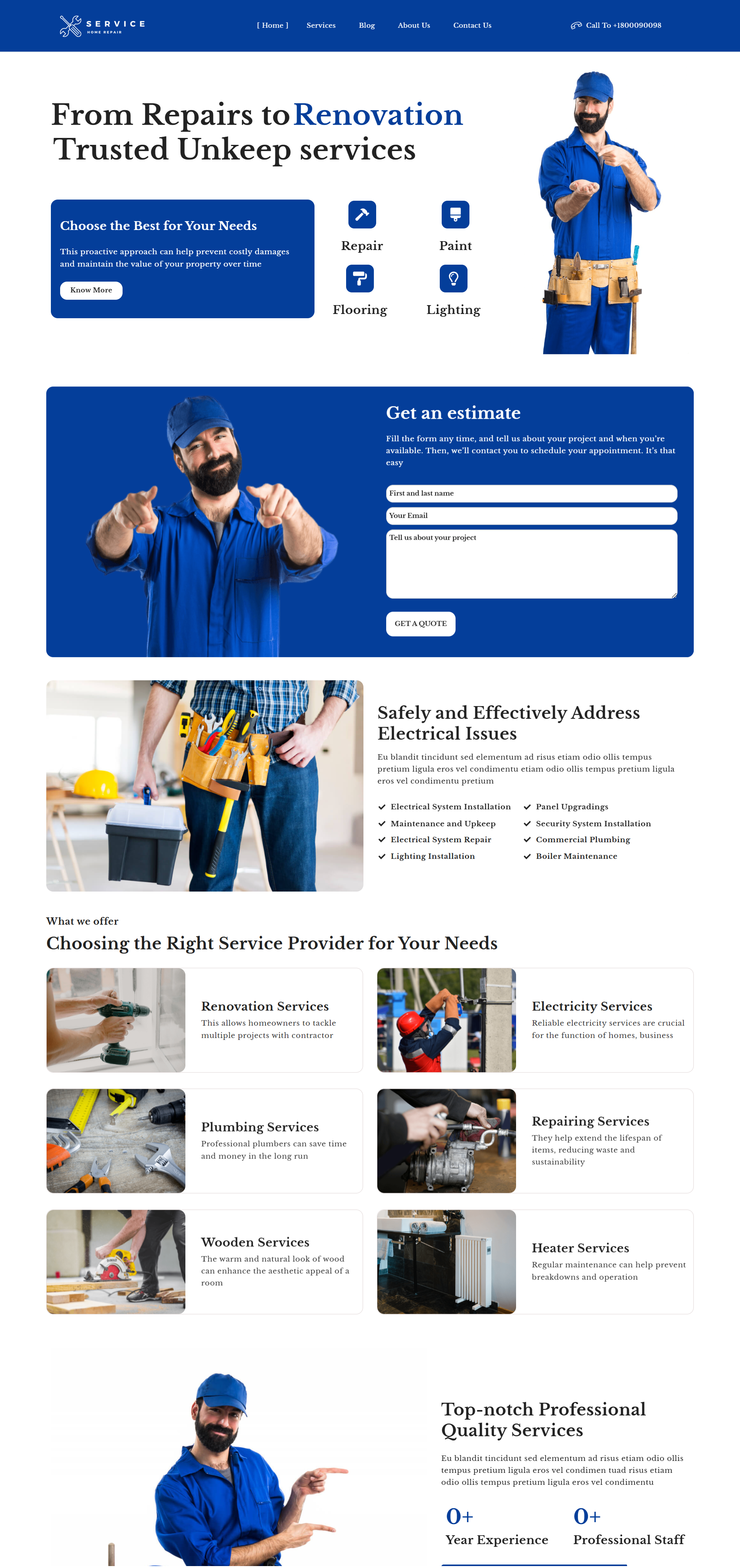 メンテナンスサービス用の新しいWebサイトテンプレート(ワンクリックインストール)1 Maintenance Services –