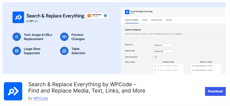 Pesquisa e substituição de vergo search and replace everything free version