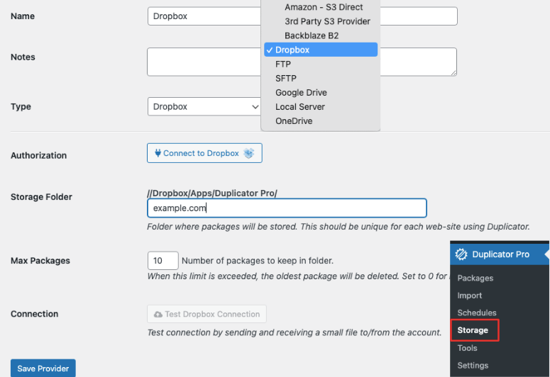 Dropbox Storage - ISITWP - Detector de Tema WordPress gratuito Dropbox storage